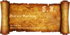 Burzu Marina névjegykártya